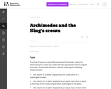 Archimedes and the King's Crown
