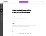 Computations with Complex Numbers