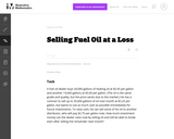 Selling Fuel Oil at a Loss