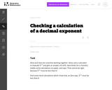 Checking a Calculation of a Decimal Exponent