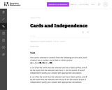 Cards and Independence