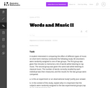 Words and Music II