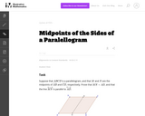 Does the bisector of two opposite sides in a parallelogram produce a new parallelogram?