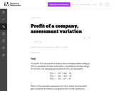 A-SSE Profit of a company, assessment variation