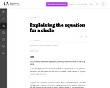 G-GPE Explaining the equation for a circle