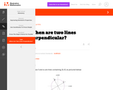 G-GPE When are two lines perpendicular?