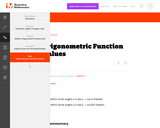 G-SRT Trigonometric Function Values