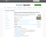Adult Literacy Fundamentals Mathematics: Book 4