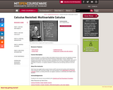 Calculus Revisited: Multivariable Calculus, Fall 2011