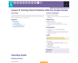 CS In Algebra 1.9: Solving Word Problems with the Design Recipe