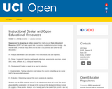 Instructional Design and Open Educational Resources