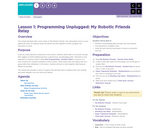 Hour of Code 2.1:  Programming Unplugged: My Robotic Friends Relay