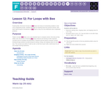 CS Fundamentals 6.12: For Loops with Bee