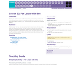 CS Fundamentals 8.22: For Loops with Bee