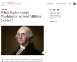 What Made George Washington a Good Military Leader?