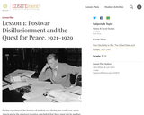 Lesson 1: Postwar Disillusionment and the Quest for Peace, 1921-1929