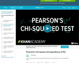 Statistics: Pearson's Chi Square Test (Goodness of Fit)