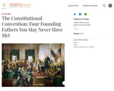 The Constitutional Convention: Four Founding Fathers You May Never Have Met
