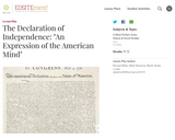 The Declaration of Independence: "An Expression of the American Mind"