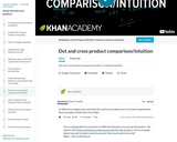 Linear Algebra: Dot and Cross Product Comparison/Intuition