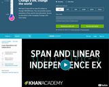 Span and linear independence example