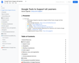 Google Tools to Support all Learners