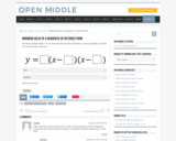 Minimum Value of a Quadratic in Factored Form