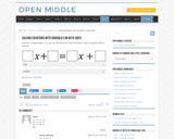 Open Middle Task: Solving Equations with Variables on Both Sides