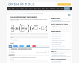 Polar and Cartesian Form of Complex Numbers