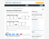 Open Middle Task: Complimentary and Supplimentary Angles #2
