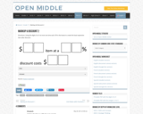Open Middle Task: Markup & Discount #2