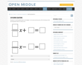 Open Middle Task: Exploring Equations