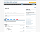 Open Middle Task: Creating Zero