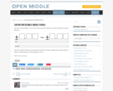 Open Middle Task: Subtracting Decimals (Middle School)