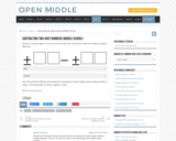 Open Middle Task: Subtracting Two-Digit Numbers (Middle School)