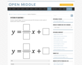 Open Middle Task: System of Equations #1