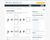 Open Middle Task: System of Equations #2