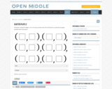 Open Middle Task: Scatter Plots #2