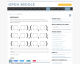 Open Middle Task: Scatter Plots #1