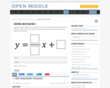 Open Middle Task: Graphing Linear Equations #1