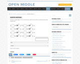 Open Middle Task: Scientific Notation #2