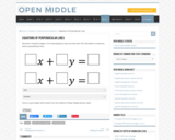 Open Middle Task: Equations of Perpendicular Lines
