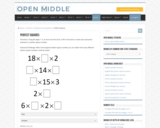 Open Middle Task: Perfect Squares