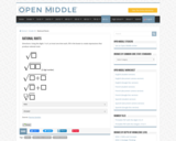 Open Middle Task: Rational and Irrational Roots #1