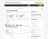 Open Middle Task: Differences in Scientific Notation