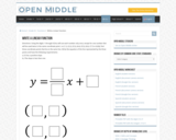 Open Middle Task: Write a Linear Function