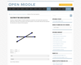 Open Middle Task: Solution of Two Linear Equations