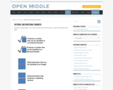 Open Middle Task: Rational and Irrational Numbers