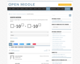 Open Middle Task: Scientific Notation