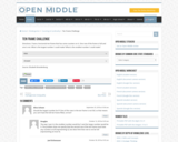 Open Middle Task: Ten Frame Challenge